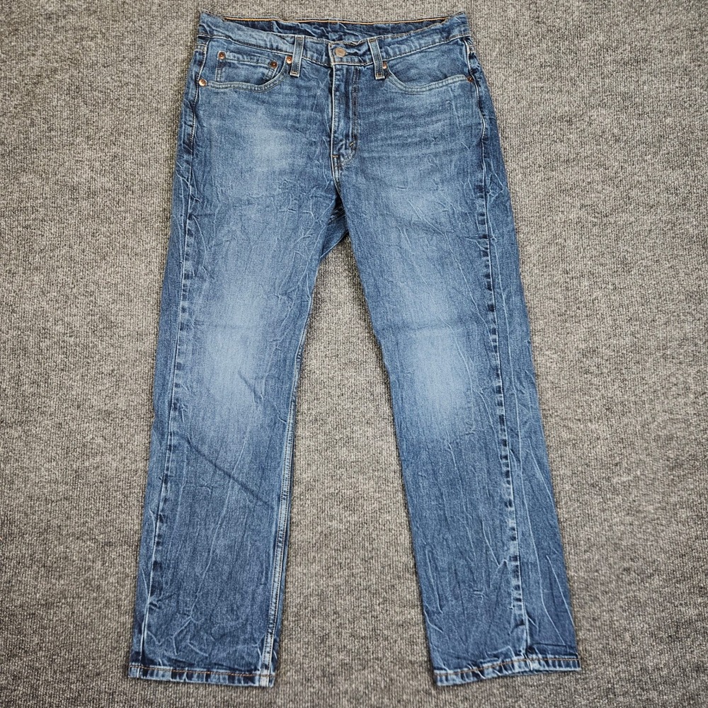 Levis 514 Jeans Men's 32x29(27) Slim Straight Fit Dark Wash Blue Denim Casual
